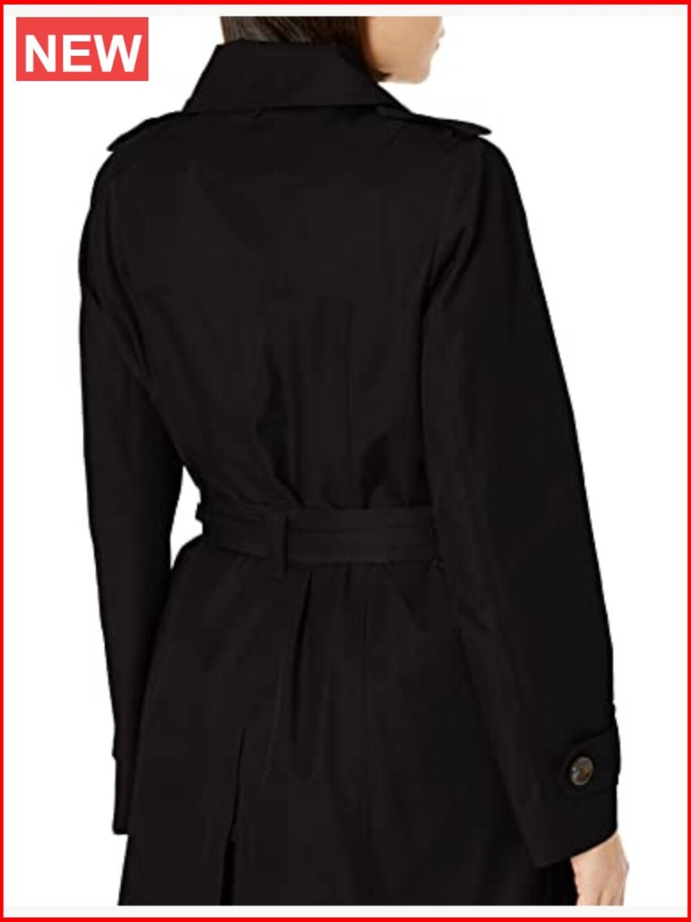 Double Breasted Trench Coat with Belt - Picture 4 of 5